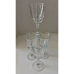 Luminarc France Arc 1970 Lady Victoria Pattern Vtg Wine Water Glasses Set Of 4